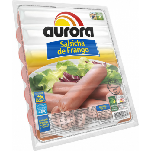 Salsicha de Frango Aurora 500 G