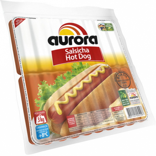 Salsicha Hot Dog Aurora 3 kg